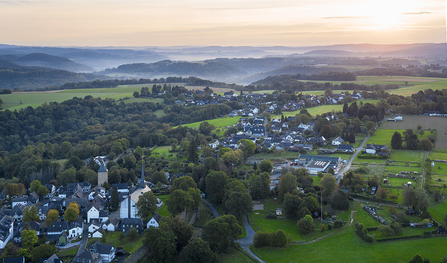 Stadt Blankenberg aus der Luft